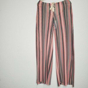 Aakaa Crochet Pants Cover-Up w/Slit Legs